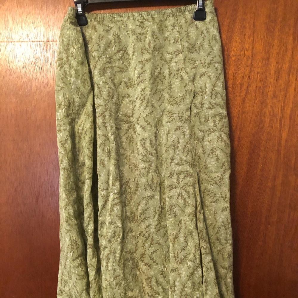 Long Green J.Jill Skirt Sized SP